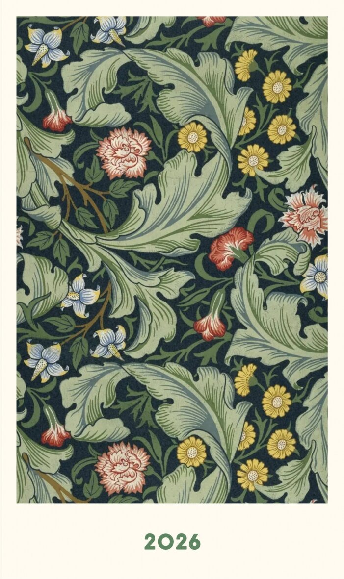 Мини ежедневник. Уильям Моррис (А6, 80 л, мягкая обложка, зеленый)