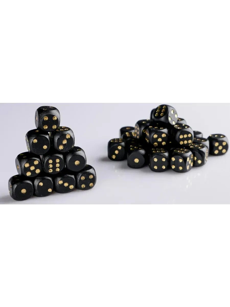 Кости игральные 1.6 х 1.6 см, 5 штук