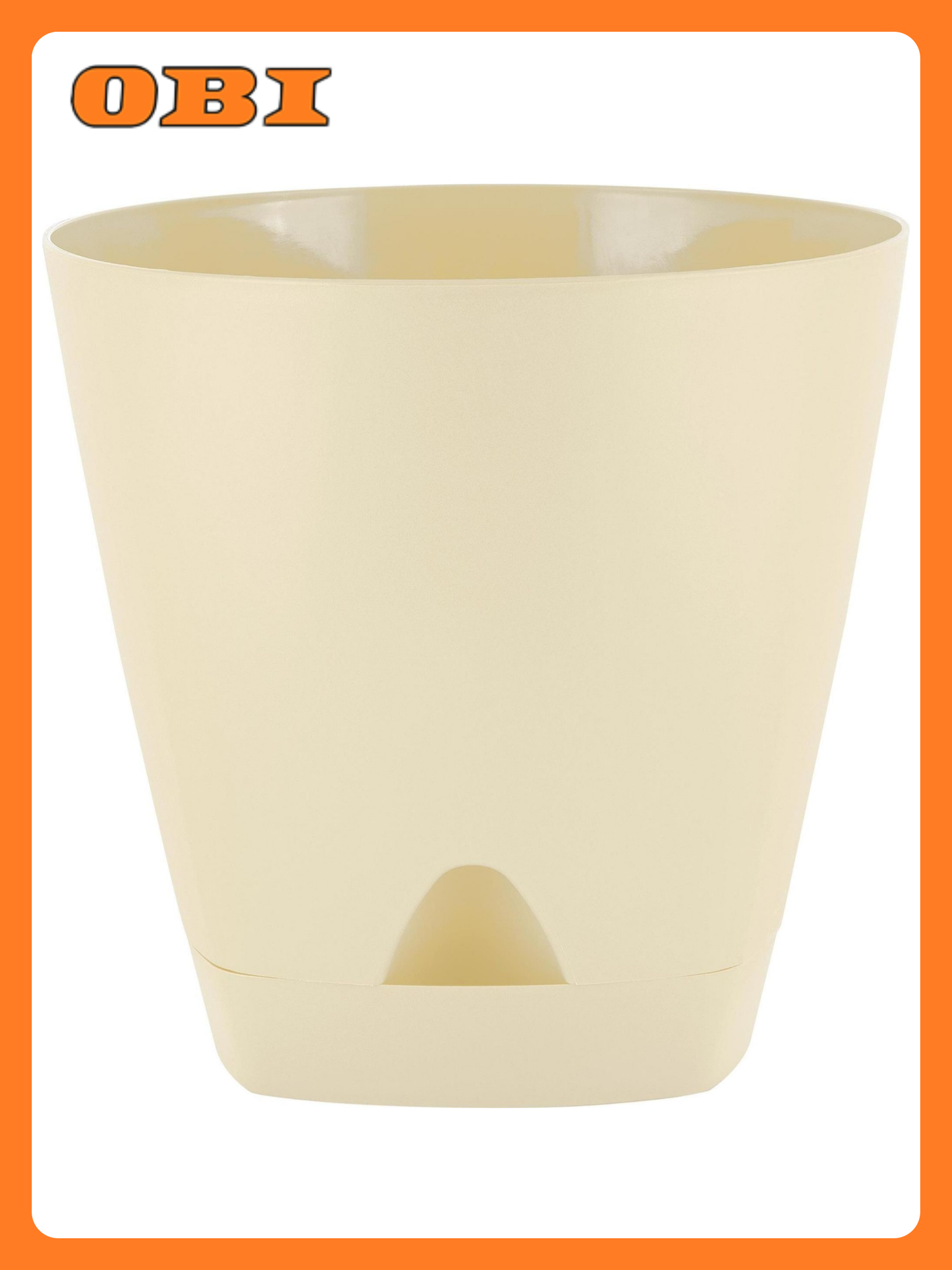 Горшок для цветов AMSTERDAM D 250мм с прикорневым поливом 8 л Сливочный