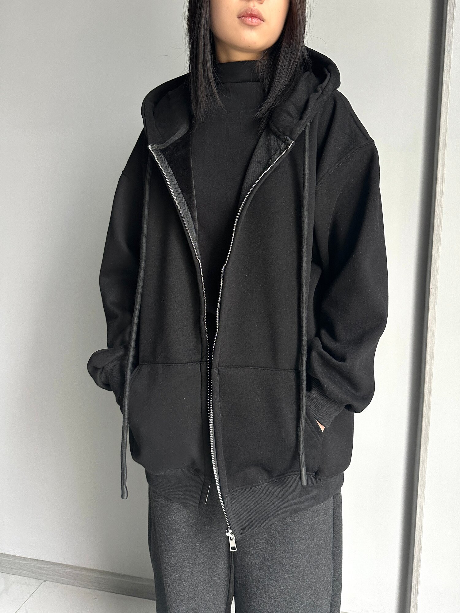 Худи INK Черный, серый, светло-серый, размер Std, , черный — фото 1