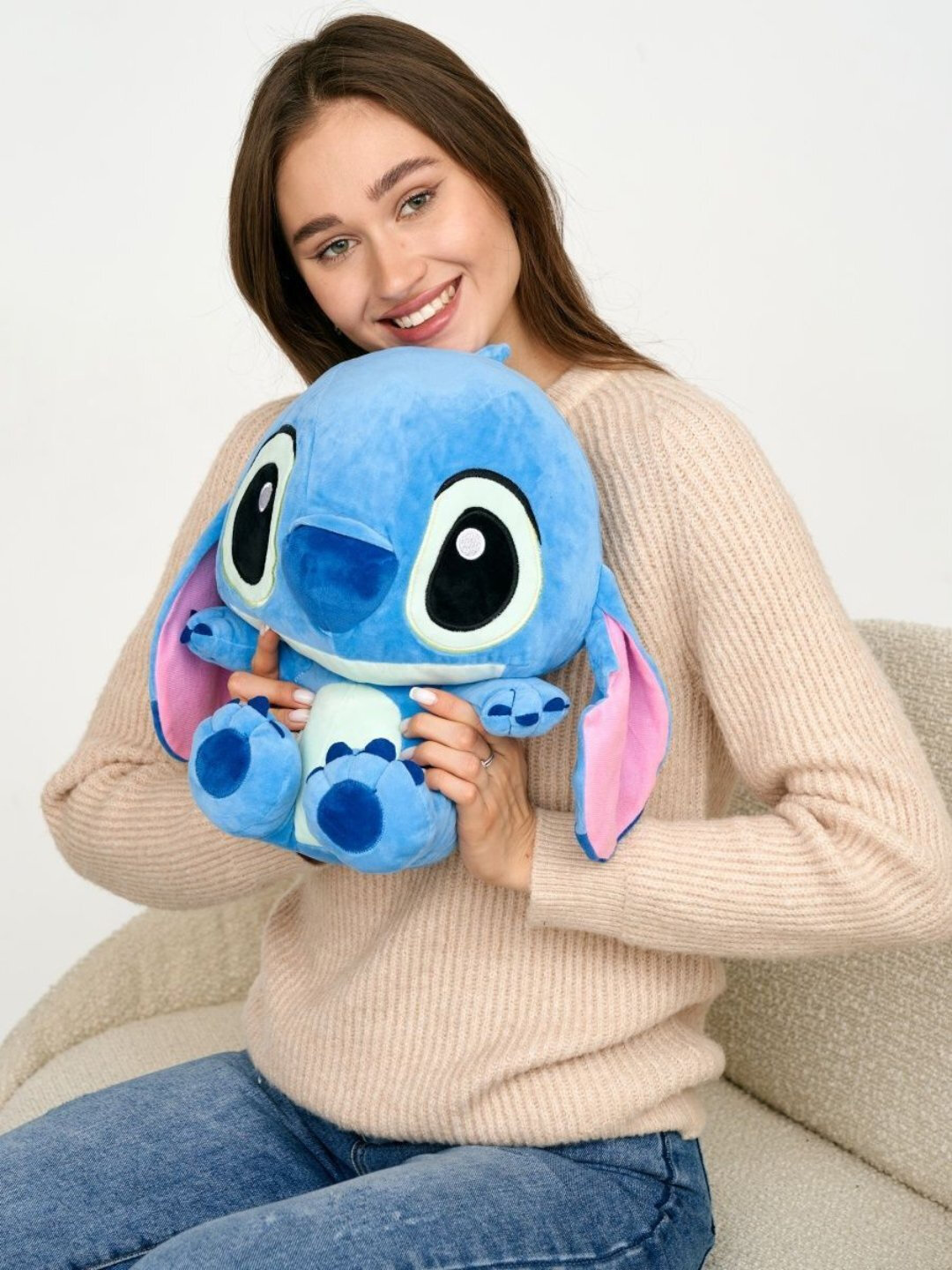 Мягкая игрушка Стич от Disney, антистресс, для взрослых и детей, 100% хлопок — фото 1