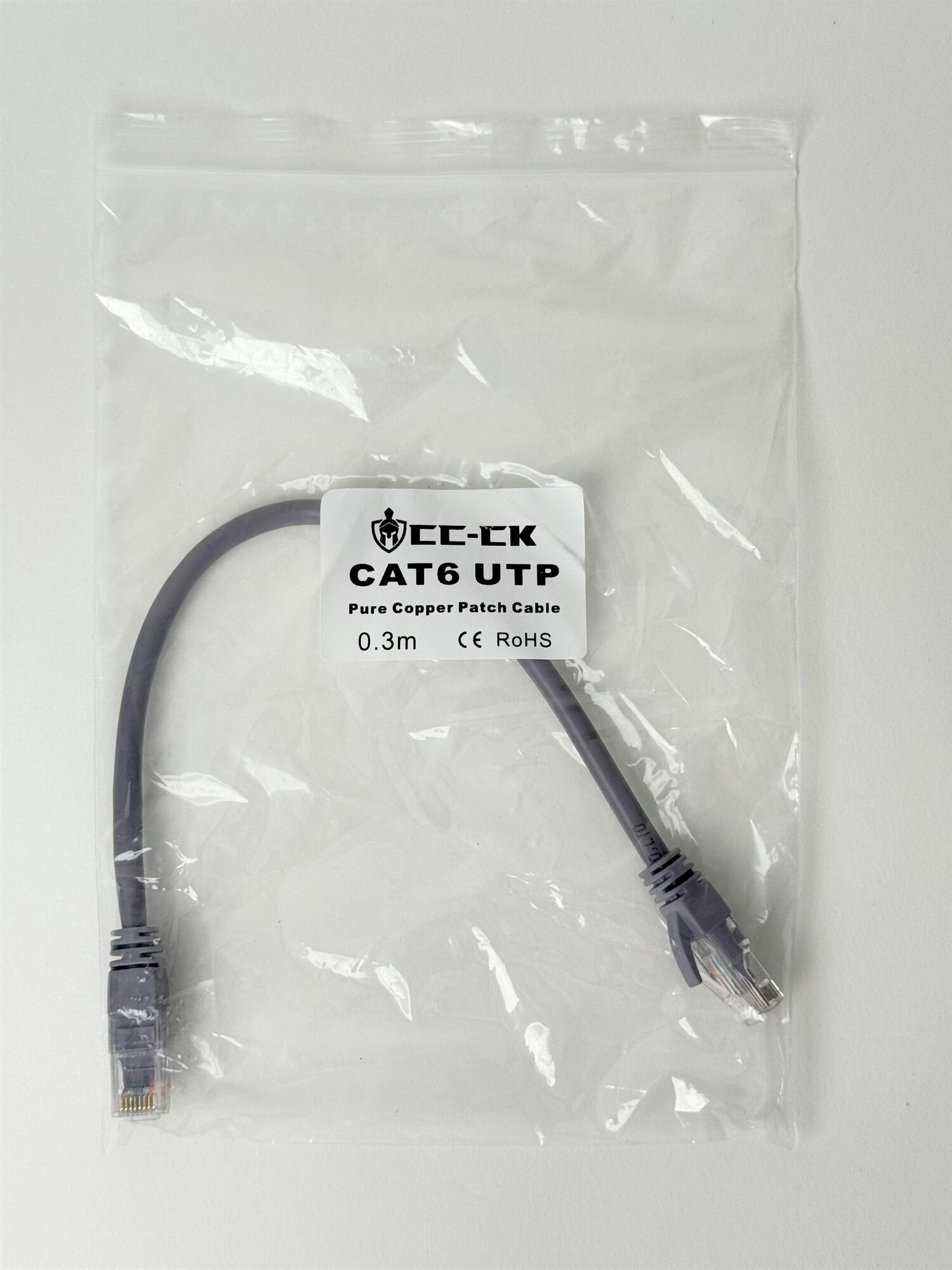 Патчкорд Cat6, U/UTP, 0.3m OFC ( Упак. 10 шт.) — фото 1