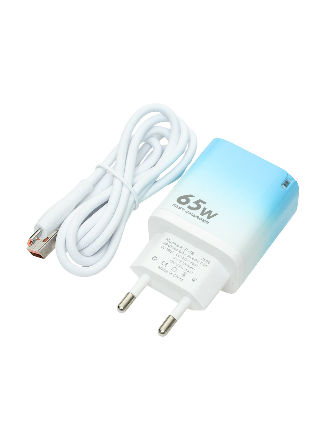 Проводное зарядное устройство 65Вт быстрое зарядное устройство — фото 1