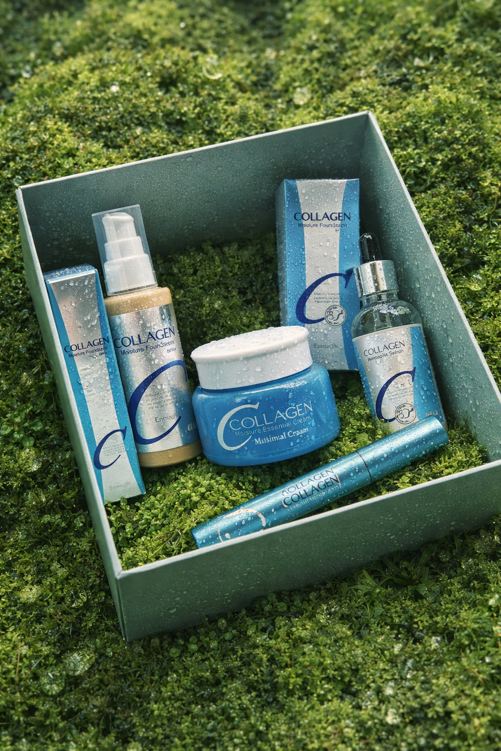 Набор косметика Collagen 4 в 1 для ухода за лицом подарочный бьюти бокс