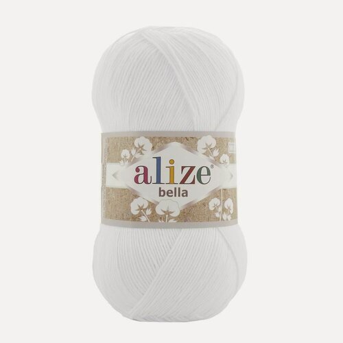Изображение товара Пряжа Alize Bella 100 55 (5 мотков по 100гр/360м) белый