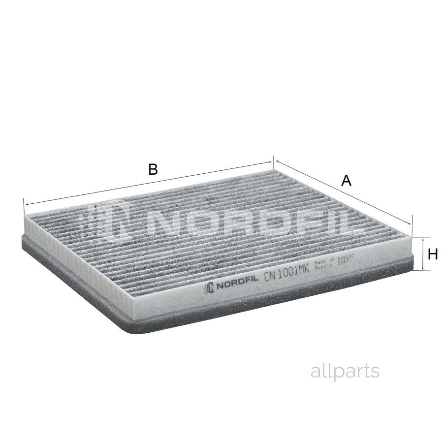 NORDFIL CN1001MK Фильтр салона угольный Chevrolet Lacetti Gentra (UZ-Daewoo) Nubira II