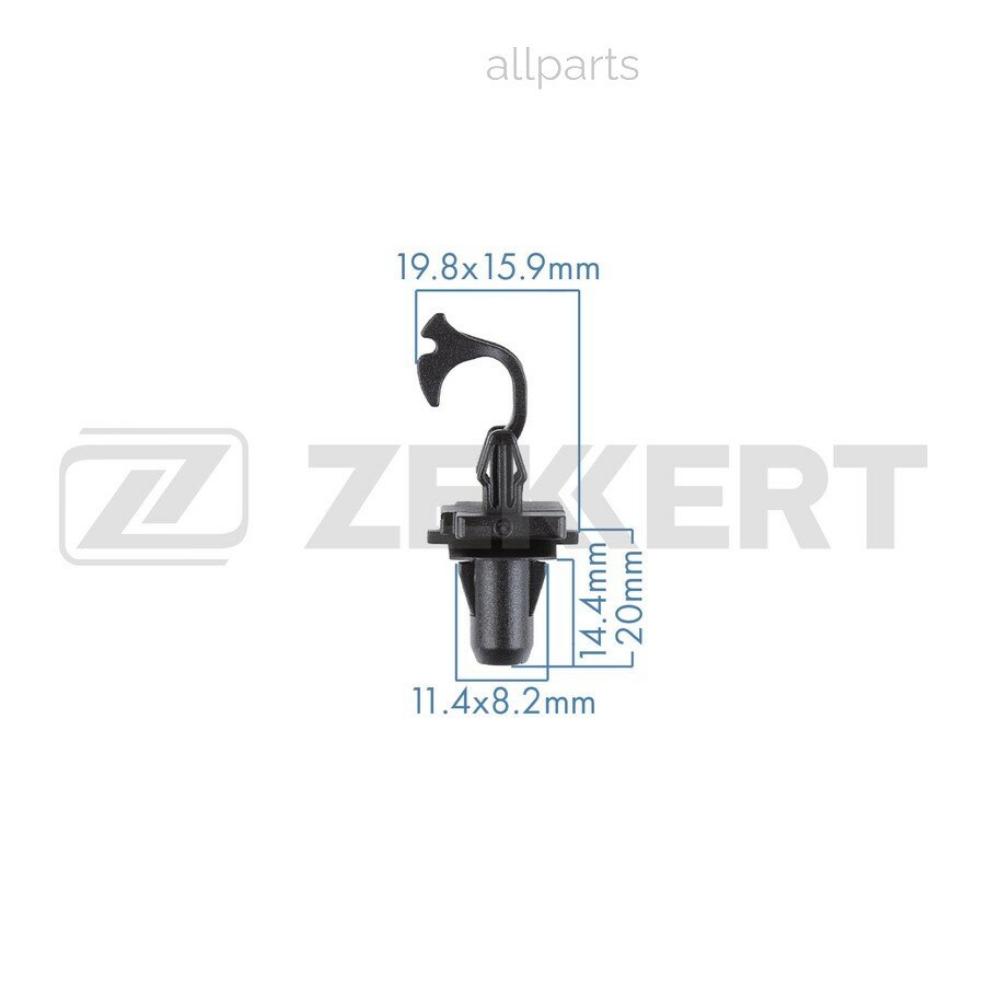 ZEKKERT BE-3997 Клипса крепёжная Toyota (миним. кол-во заказа 10 шт)