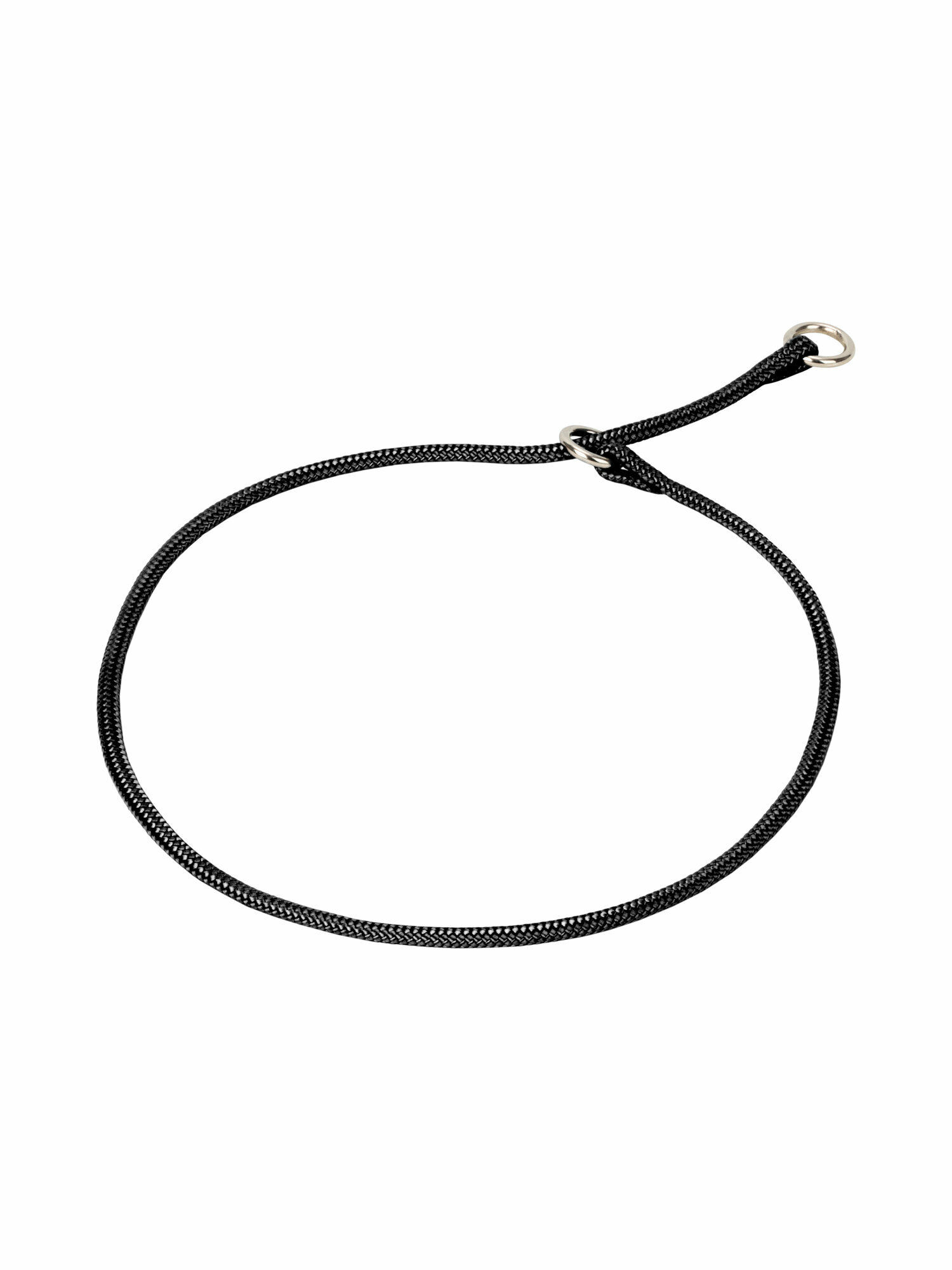 Ошейник удавка для собак ZooOne с 2-я кольцами, круглый, 3мм * 40см, черный