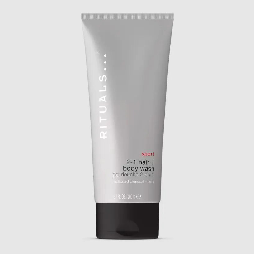 Rituals Sport Гель для душа и волос 2-в-1 с активированным углем и мятой