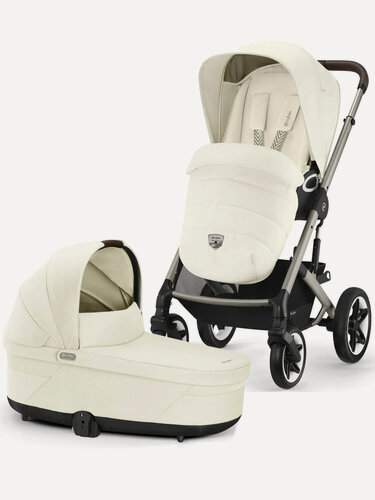 Изображение товара Коляска 2 в 1 Cybex Talos S Lux TPE Seashell Beige с дождевиками