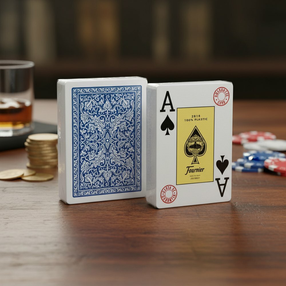 Карты игральные "Fournier 2818 blue" 100% пластик 62322 Fournier