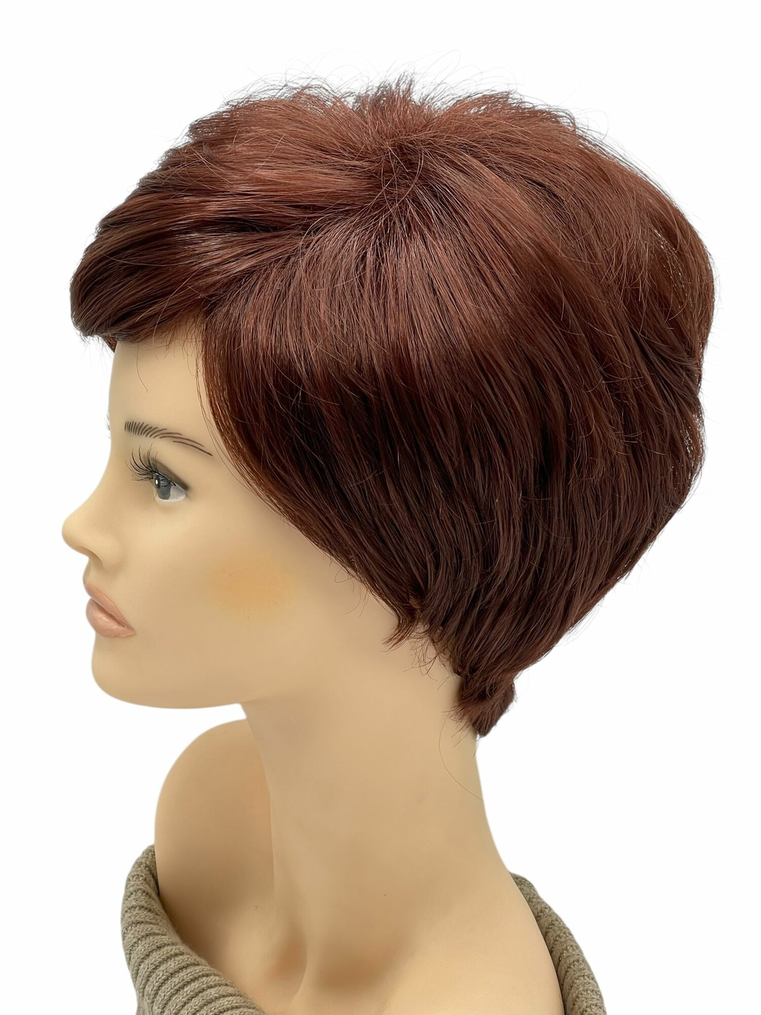 Парик женский Best Wigs 707, короткий, искусственный, термоустойчивый, женский, махагоновый, размер 54-57 — фото 1