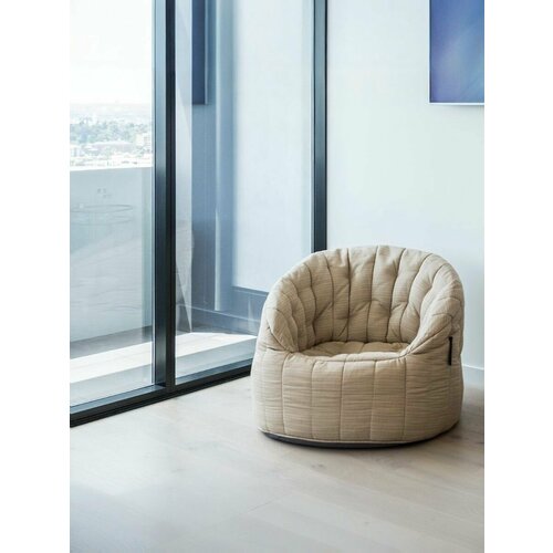 фото Уличное бескаркасное кресло butterfly sofa - thermo beige (оксфорд, бежевый) - садовая мебель в стиле лофт для террасы, веранды, беседки, бассейна ambient lounge