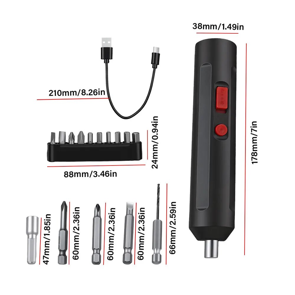 Беспроводной аккумуляторный шуруповерт Aideepen 15pcs set
