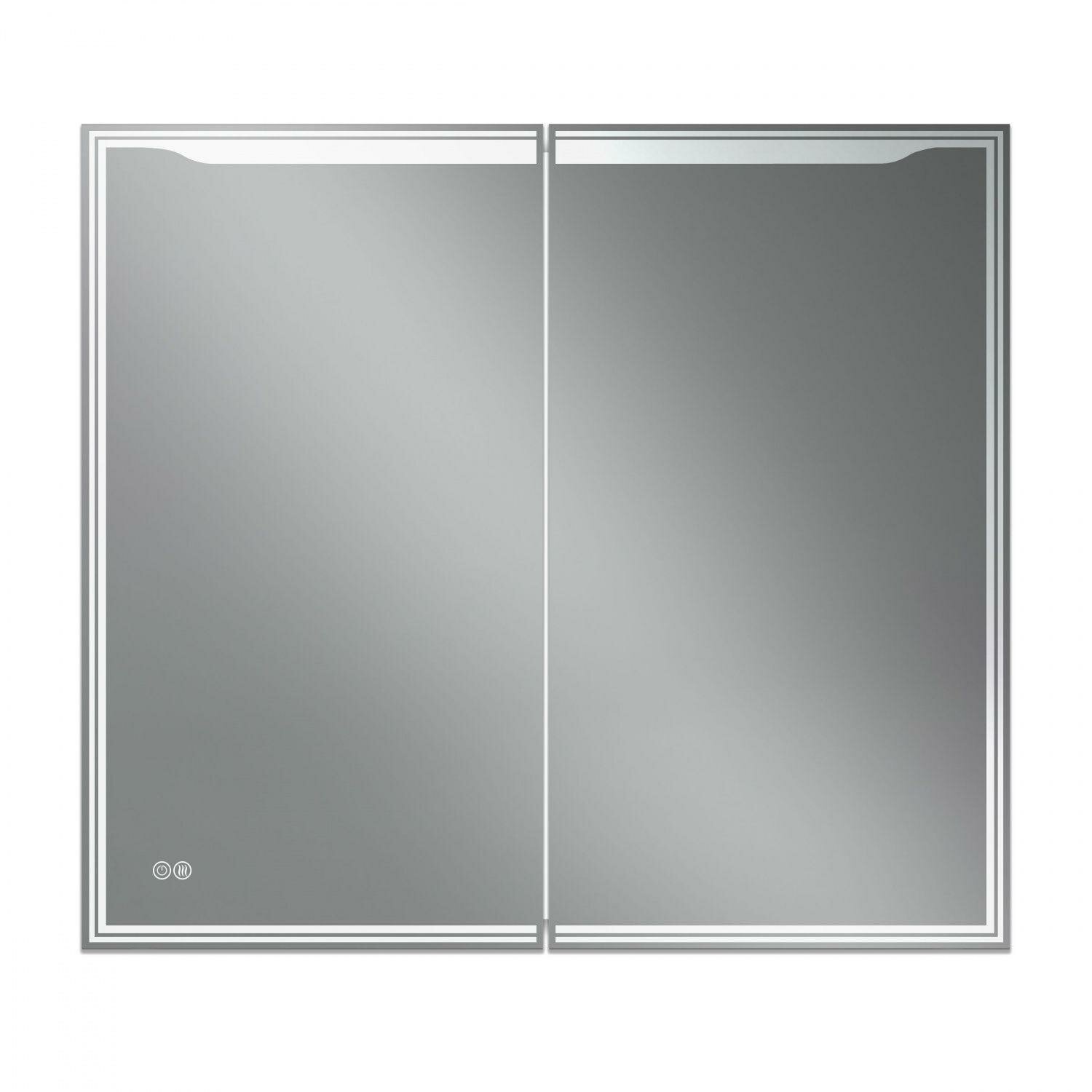 Зеркальный шкаф Art Max Merano 90 L AM-Mer-900-800-1D-L-DS-F с подсветкой цвет Белый