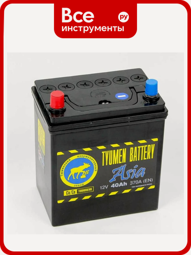 Изображение товара Аккумулятор TYUMEN BATTERY Тюмень Asia конус, кальциевый химический состав, DIN/JIS, прямая полярность, автомобильный