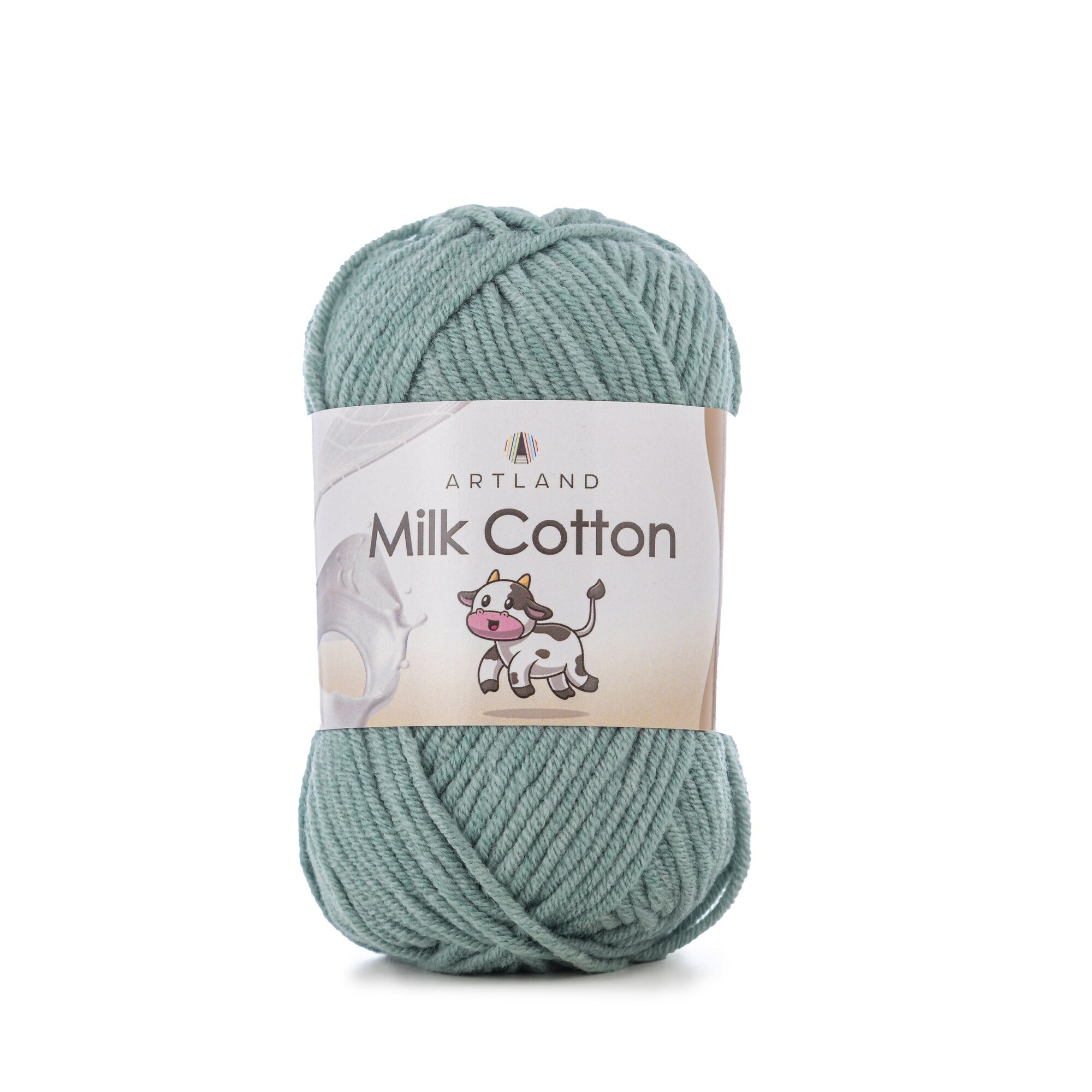 Пряжа для вязания Artland Milk Cotton 2 мотка (100 м, 50 гр), цвет 62 Лазурный