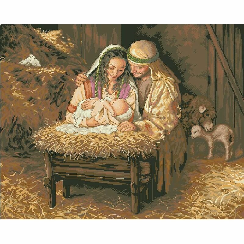 Hабор для вышивания крестиком Amishop Свет любви, 49 x 39 см, 32 цветов, 14CT Aida, 270 x 216 стежка