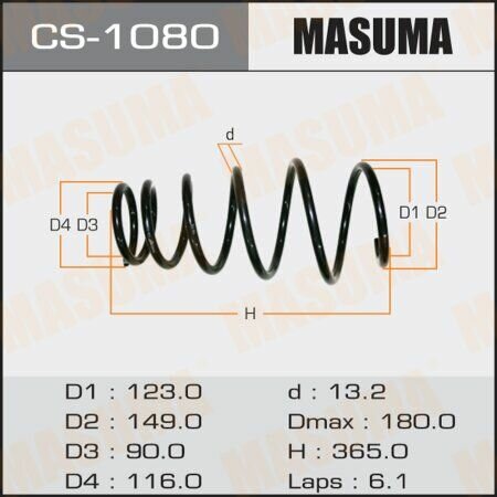 CS-1080 Пружина подвески TOYOTA CAMRY(V30) зад.