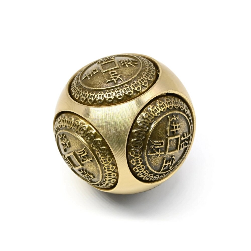 Шестигранный талисман удачи из бронзы 36*36*36мм