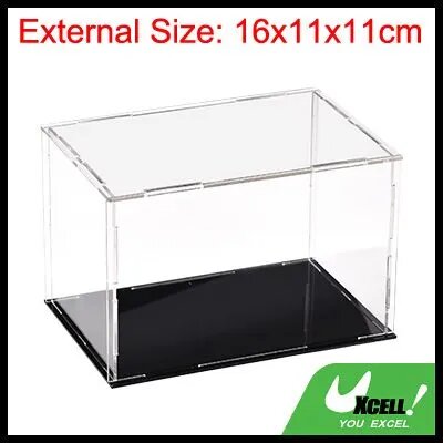 UXcell Акриловый прозрачный витринный ящик, пылезащитная защита, 15x10x10 см