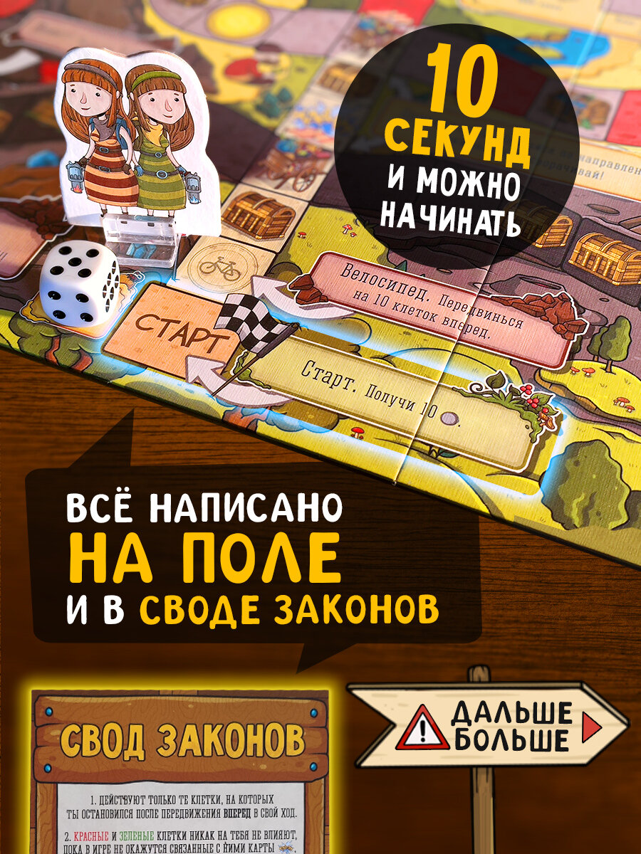 Веселая настольная игра для компании детей и всей семьи Большая Бродилка — фото 1