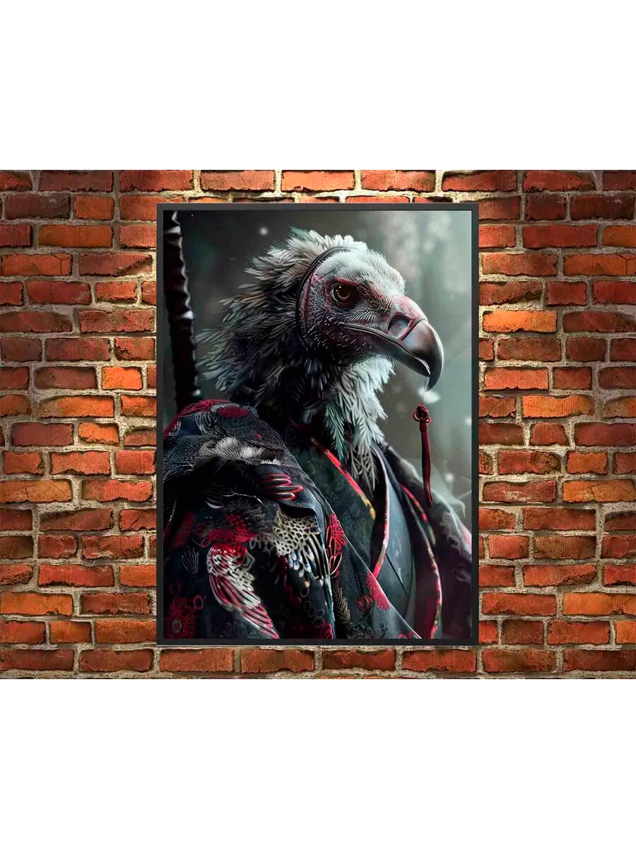 Птица-стервятник-самурай 2, Плакат 30x42см