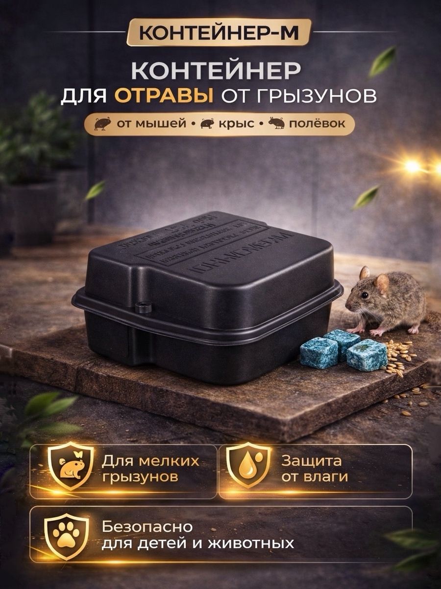 Контейнер - М черный, приманочный