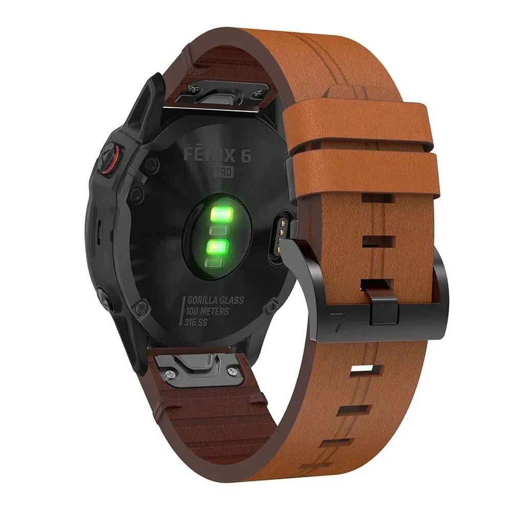 Классический кожаный ремешок Garmin Fenix 8 43mm 7s 6s Pro 5s , instinct 2S, 20 мм Высококачественные кожаный Ремень для Garmin Descent MK3 43mm MK2s, epix pro 42mm