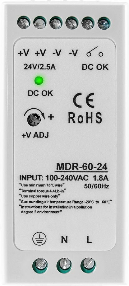 Блок питания MDR-60-12 (60 Вт, Uвых DC12 V) — фото 1