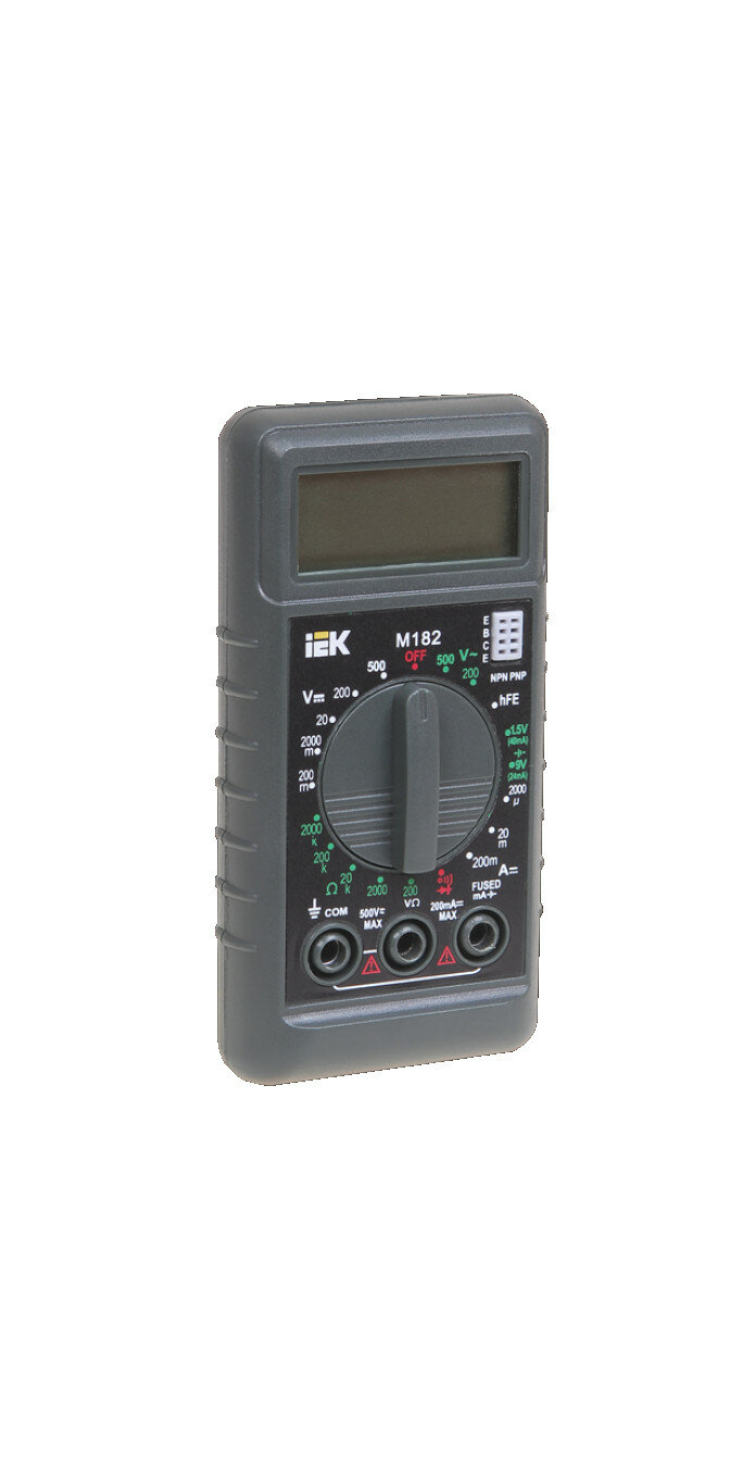 Мультиметр IEK Compact M182 цифровой для измерения напряжения и тока