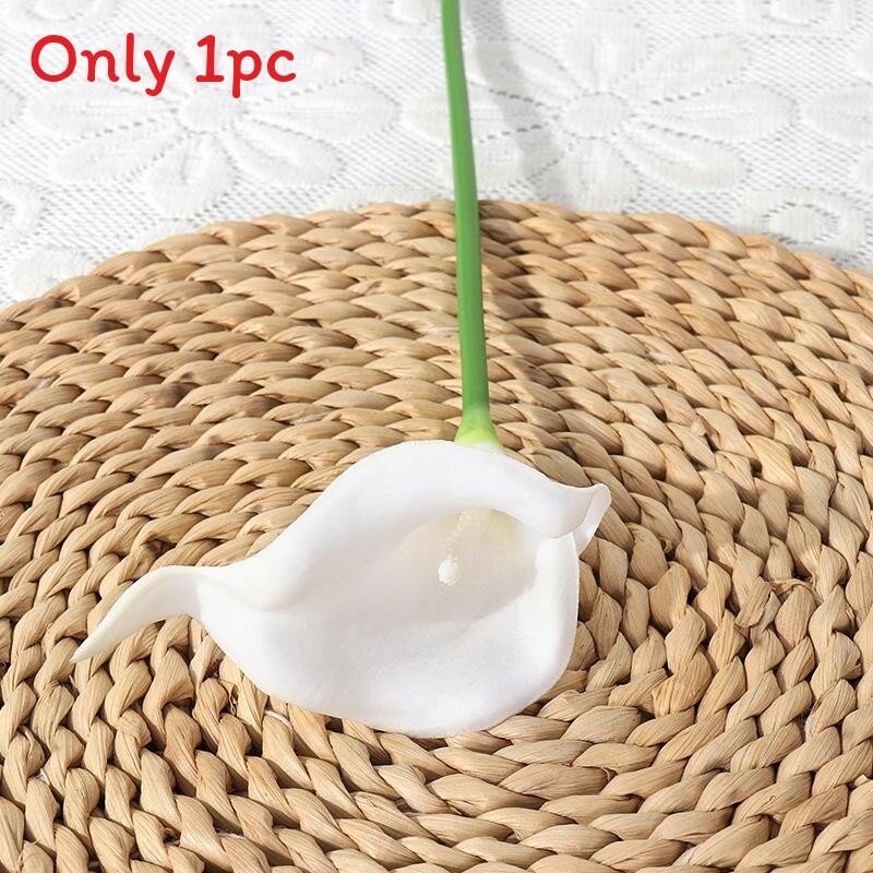 Цветок пу калла для свадебных украшений домашнего офиса сценического оформления белое ядро