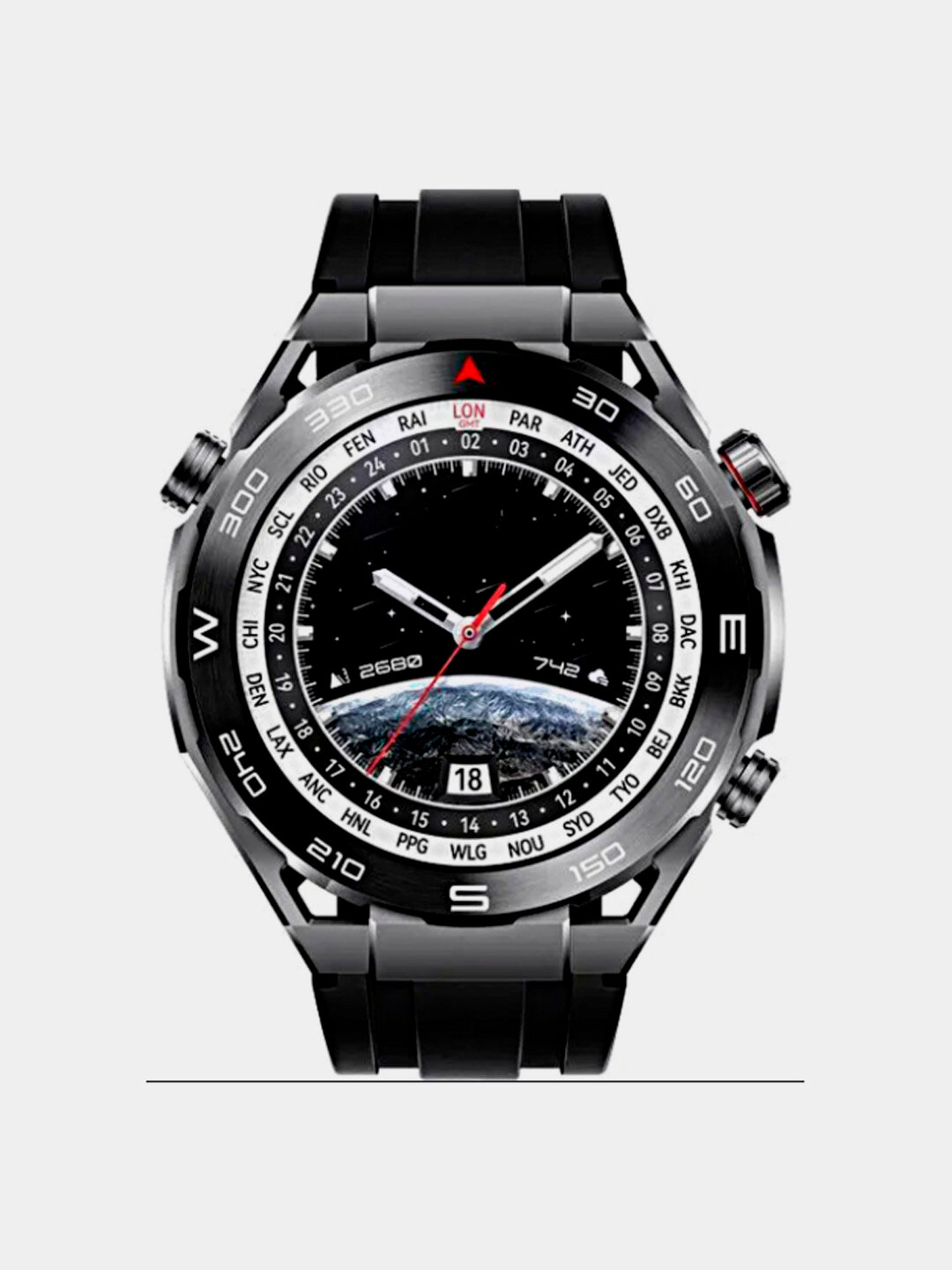 Смарт часы Huawei WATCH Ultimate Colombo-B19, пыле-влагозащиты: IP68, Черный