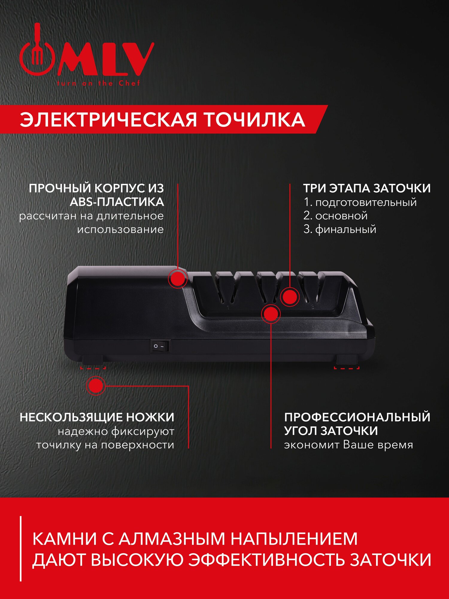 MLV Электрическая точилка для ножей AIMI — фото 1