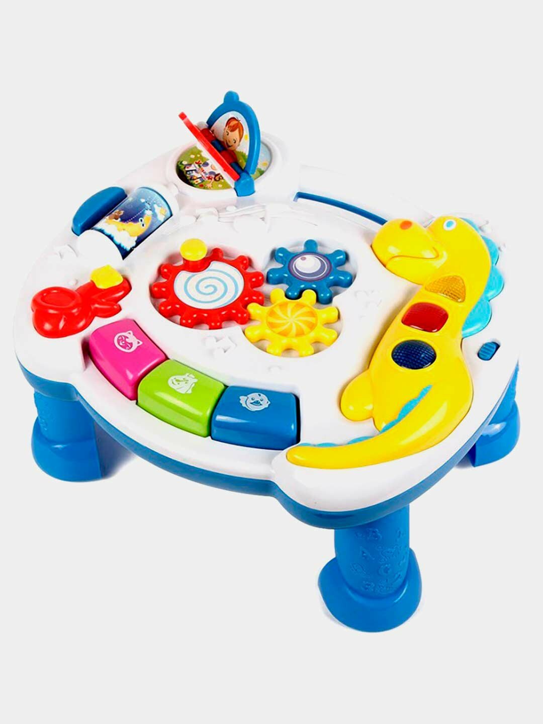 Развивающий игровой центр Zhorya, музыкальное пианино и шестеренки, для малышей от 12 месяцев, сенсорная игрушка Код. 01345