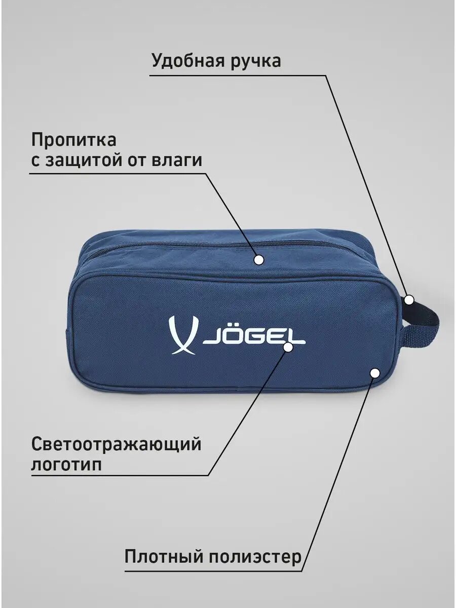 Сумка спортивная Jogel, 5 л, 17х33х33 см, ручная кладь, синий — фото 1