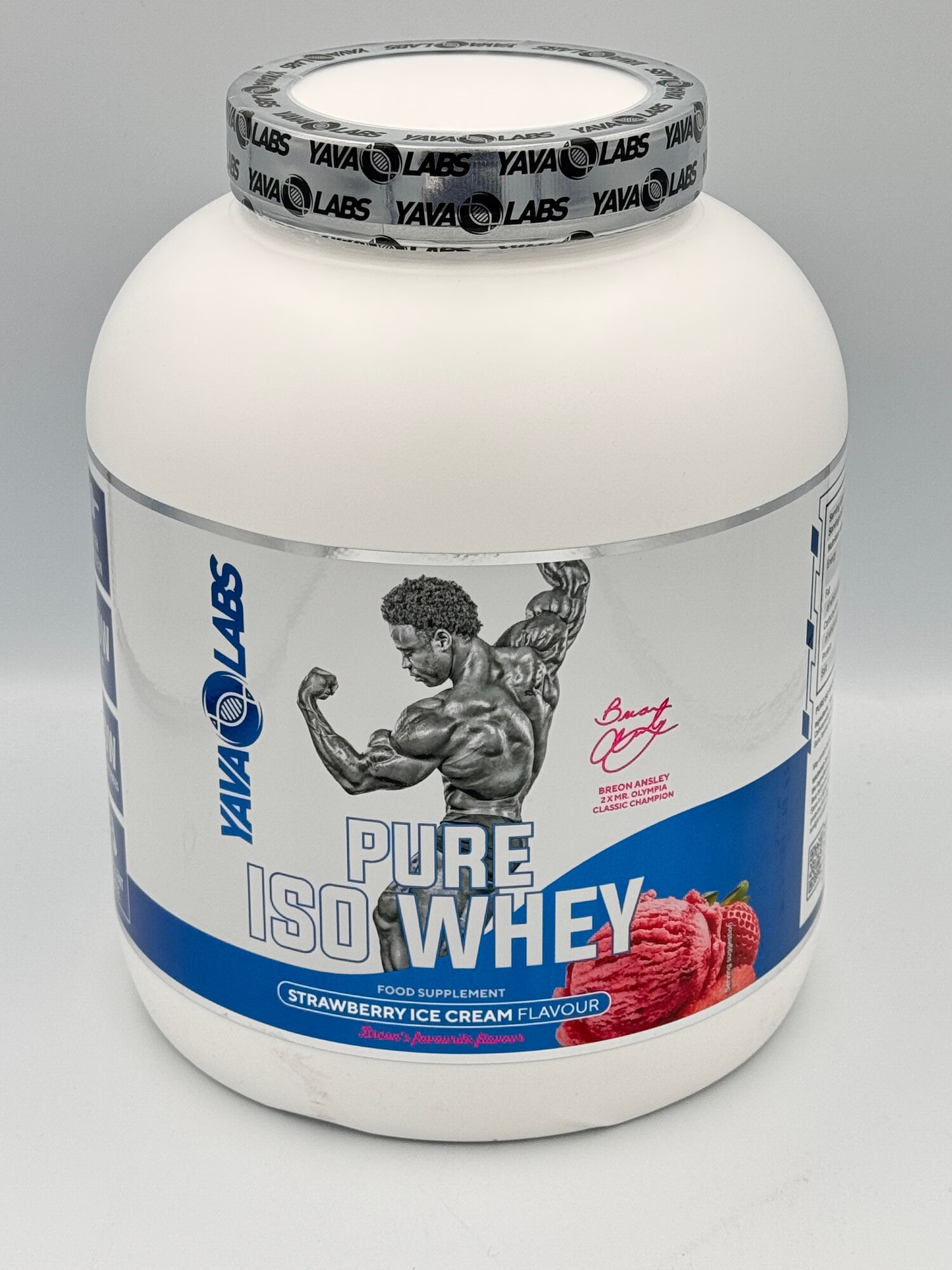 Yava Labs Isolate 2kg Strowberry ice cream протеин Изолаят клубника вкус