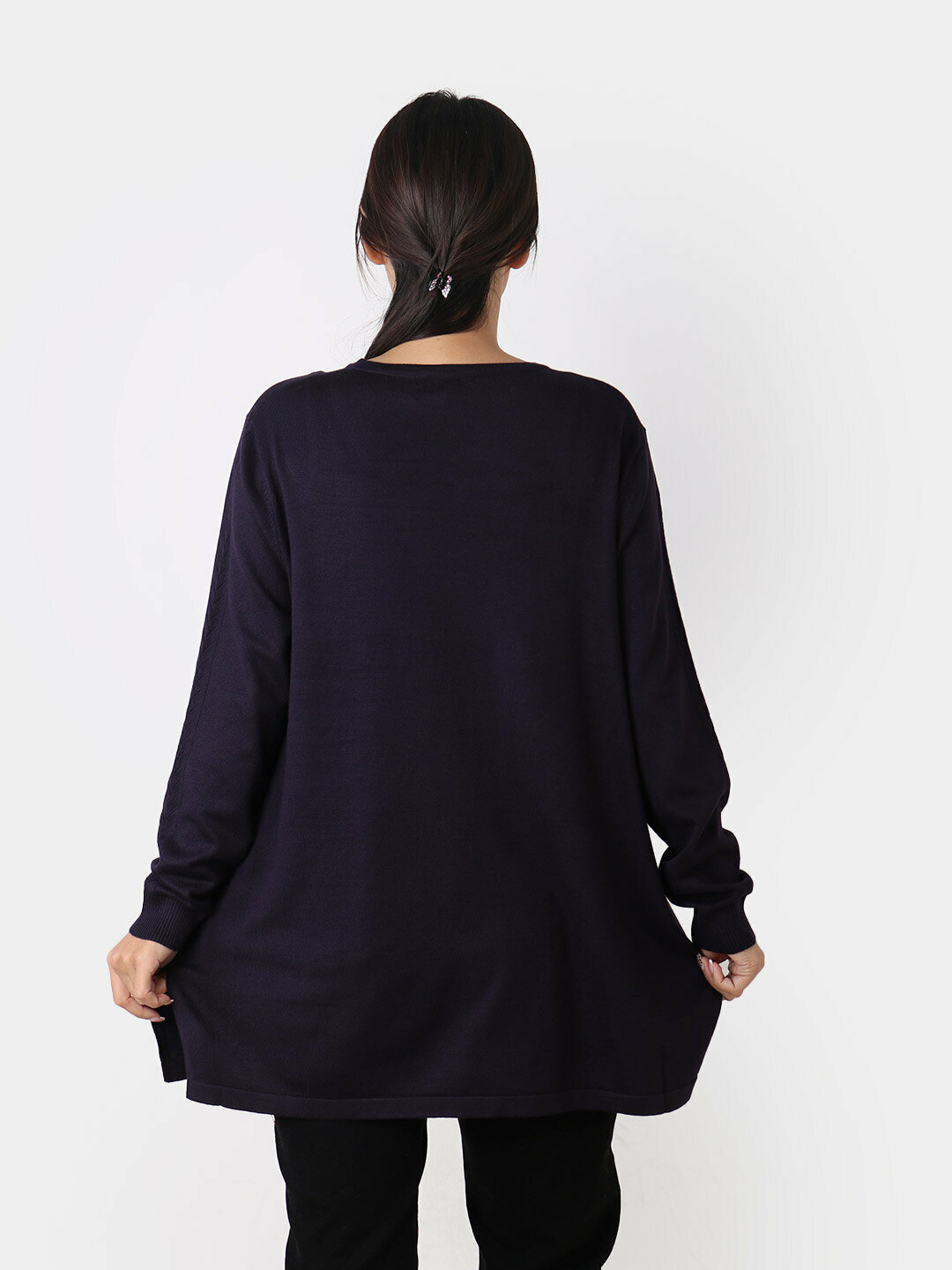 Туника , размер 58, фиолетовый — фото 1