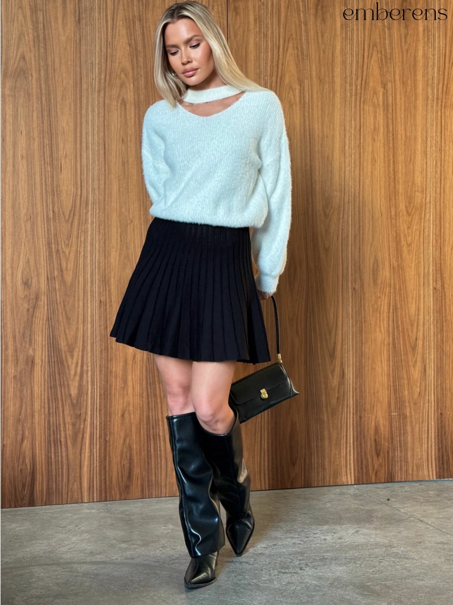 Юбка EMBERENS Осень-зима 2025, размер S, черный