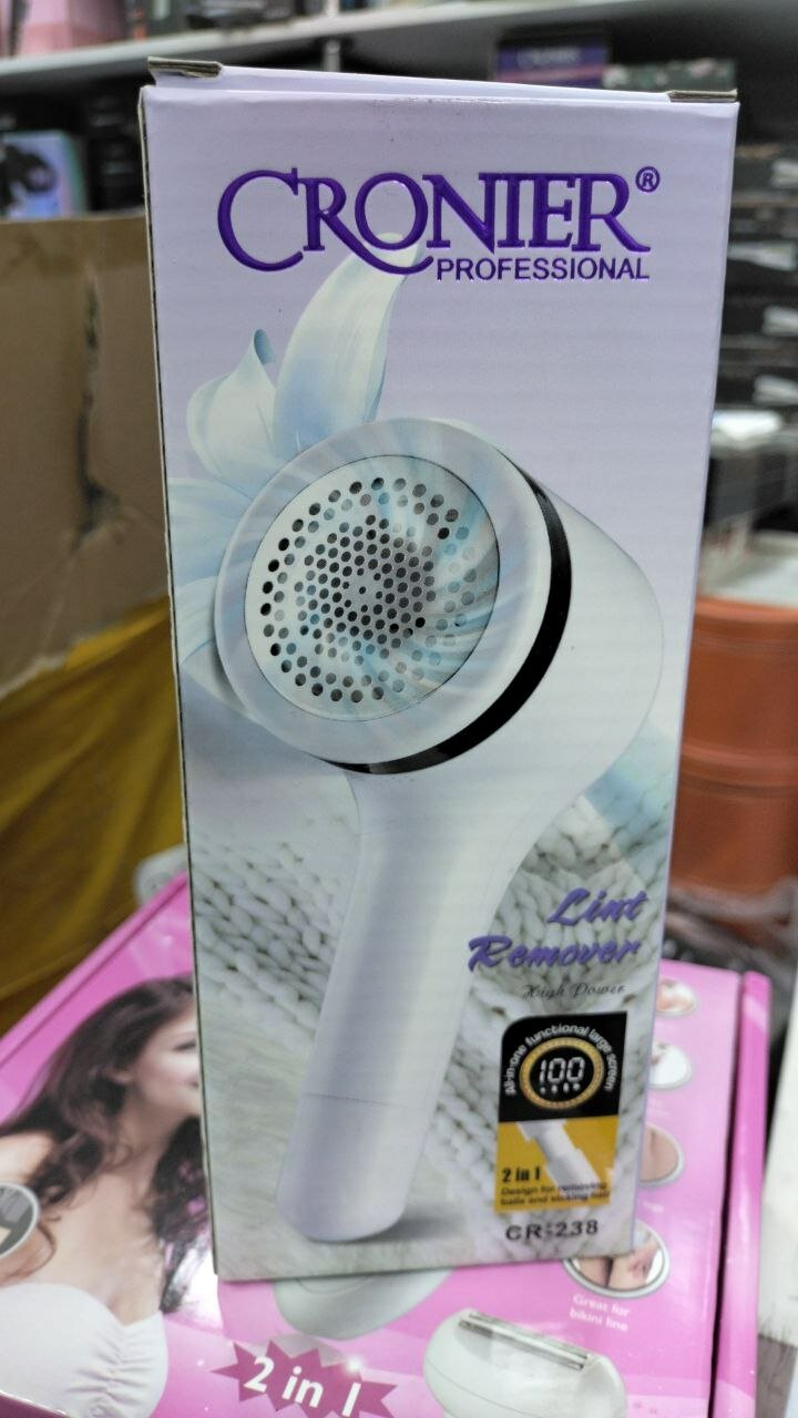 Машинка для удаления катышков Cronier CR-238 — перезаряжаемая, удобная ручка, для всех типов тканей