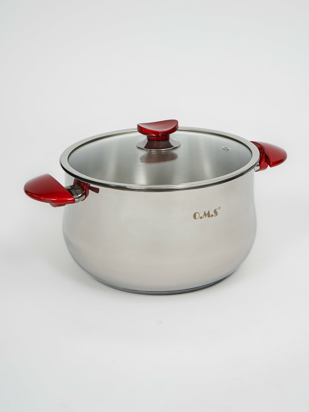 Кастрюля из нержавеющей стали со стеклянной крышкой O.M.S modeli 2038 20 sm