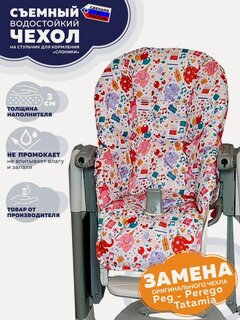 Изображение товара Чехол на стульчик для кормления Peg Perego Tatamia/ Слоники