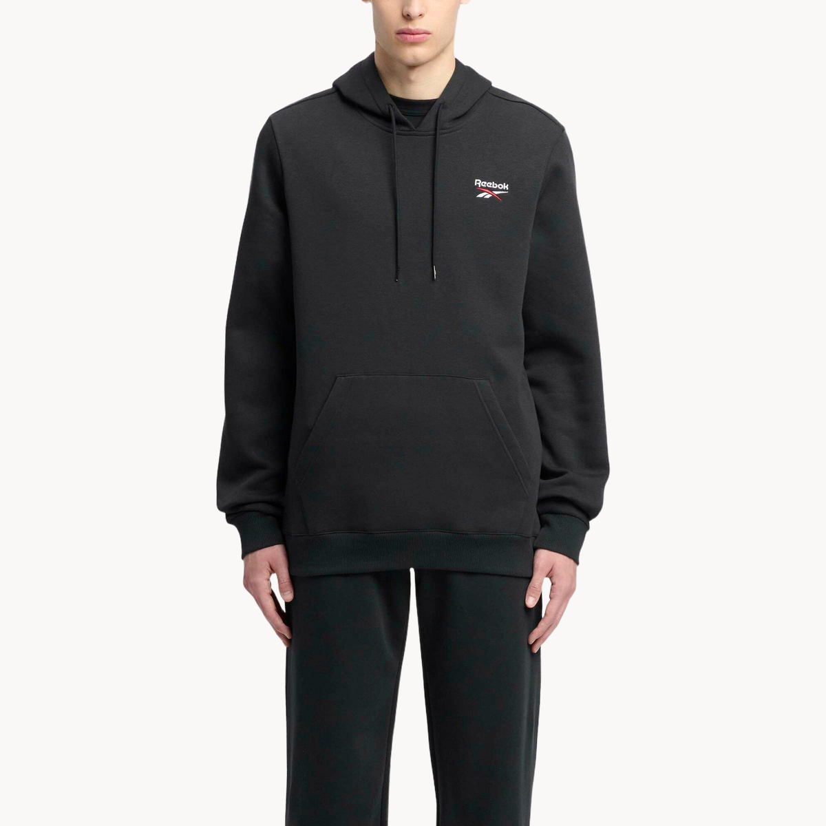 Худи спортивное Reebok Identity Small Logo, размер L INT, , черный/белый/красный — фото 1