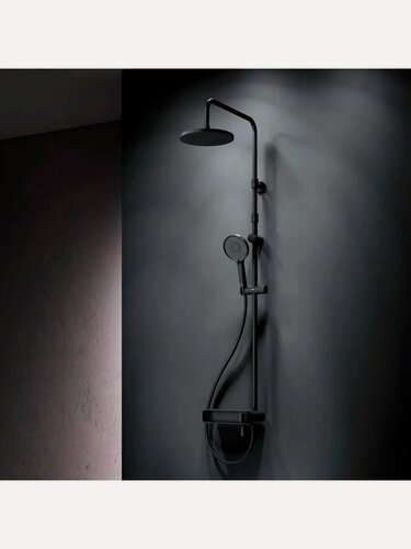 Изображение товара Душевая система с тропическим душем AM.PM Brava, черный матовый