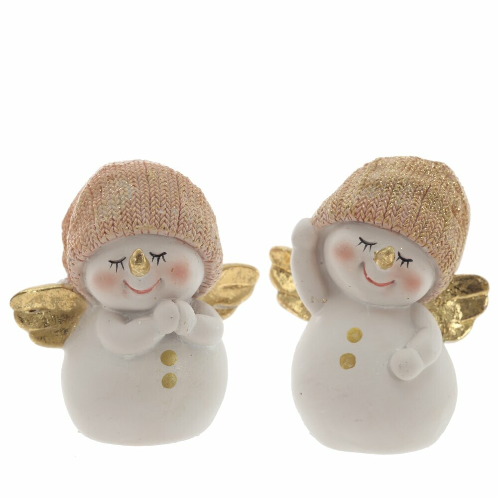 Фигурка декоративная "Снеговик" (цена за 1 штуку), L6 W3,5 H7 см, 2в.