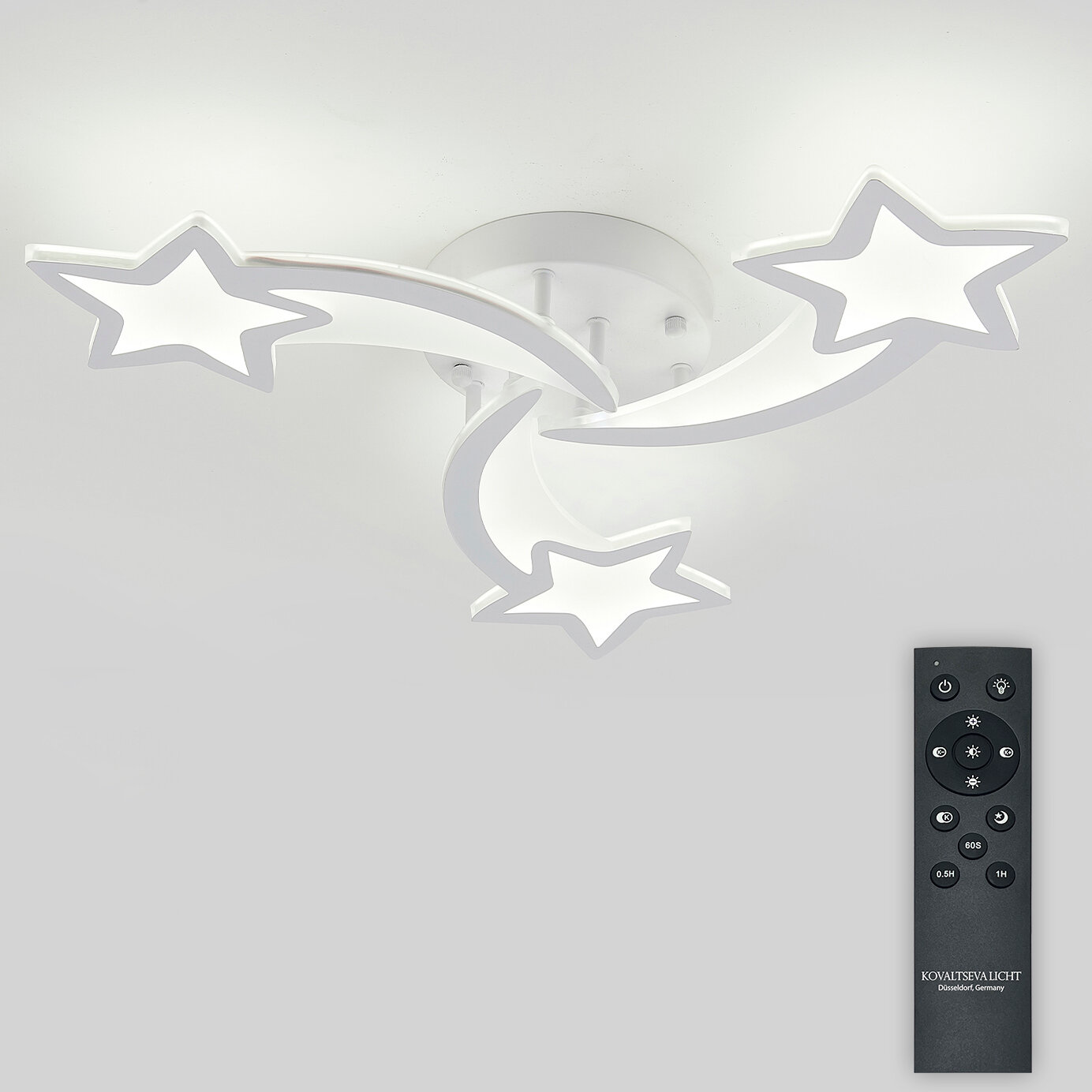 Светодиодный светильник люстра SIMPLY с пультом ДУ  белый LED