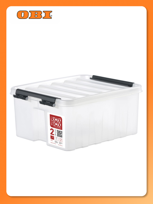 Контейнер ROXBOX пластиковый прозрачный 210х170х105 мм 25 л