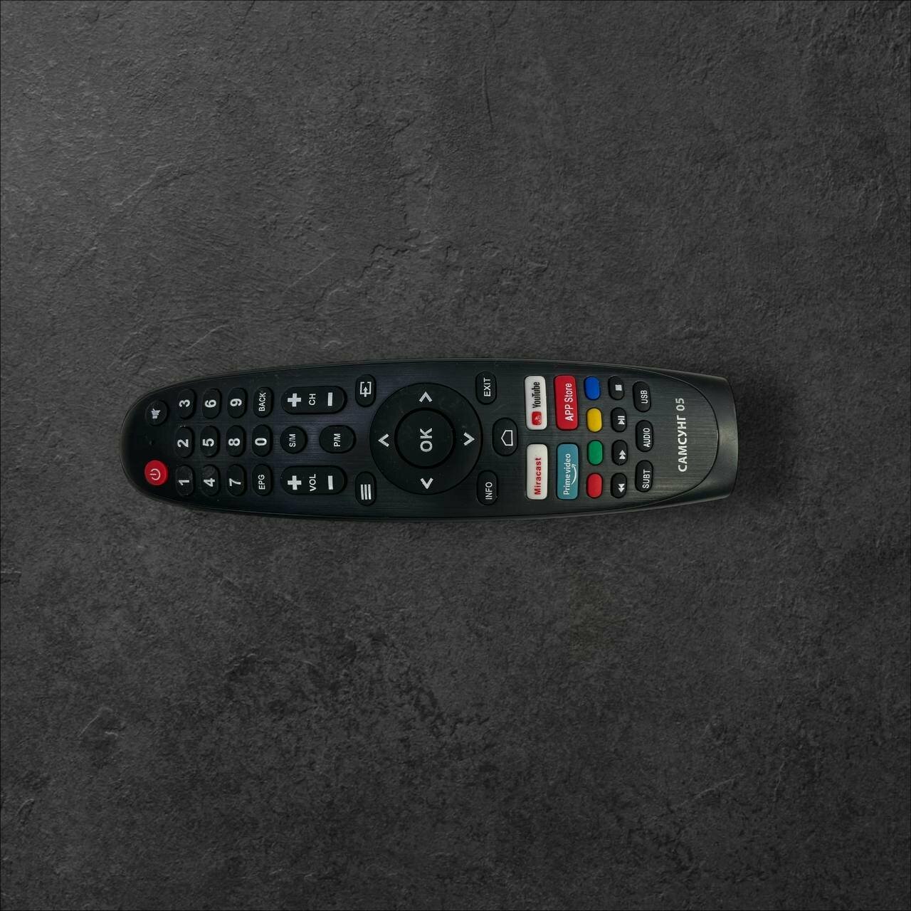 Универсальный пульт, для телевизор Samsung Smart , АБС-пластик, черный