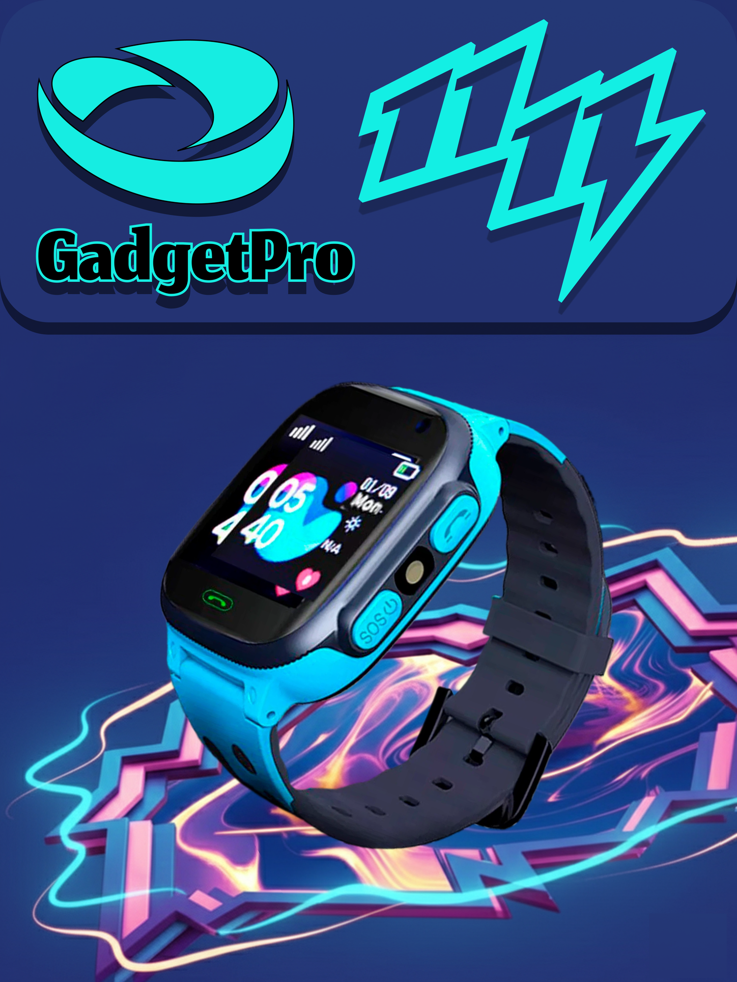 Детские умные часы Greentiger KIDS BABY M1 2G с SIM, GPS, сенсорным экраном, Android Wear, 400 мАч