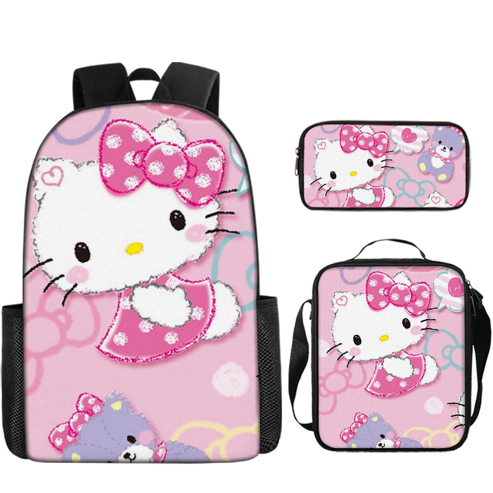 Hello Kitty сумка для начальной школы милый детский рюкзак Hello Kitty рюкзак для девочек KT сумка-карандаш